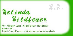 melinda wildfeuer business card